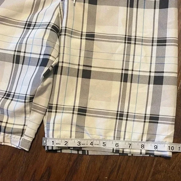 Carbon Plaid Cargo Swim Board Shorts Pockets Y2K - Picture 7 of 10